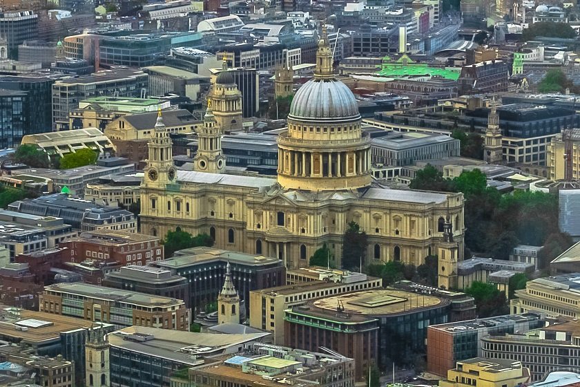 St Paul’s Cathedral Aerial view