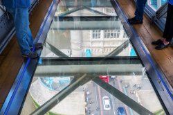 Výhled z vrchní části Tower Bridge